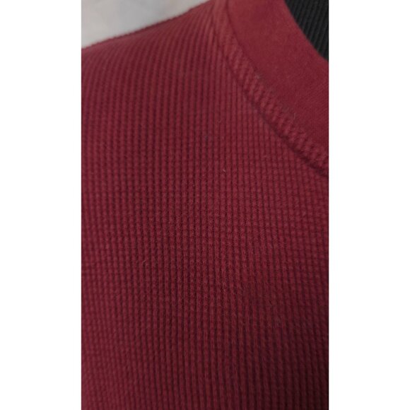KingSize Mens 3XLT Red Waffle Thermal Cotton Blend Outdoors Big Henley Shirt - Picture 4 of 11